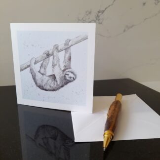 Sloth Blank Greetings Card