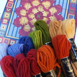 Summer Marigold Tile Tapestry Kit Animal Fayre Designer Tapestry Kits collection 5