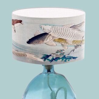 koi carp tropical fish lampshade fish illustration pastel colour lightshade