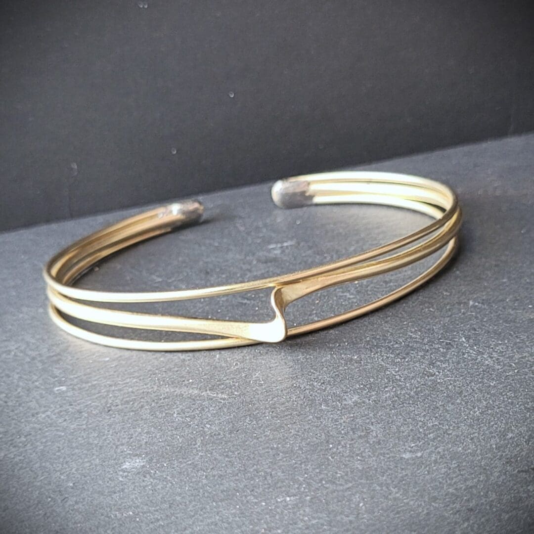 Twisted Cuff Bangle - Brass - Image 3