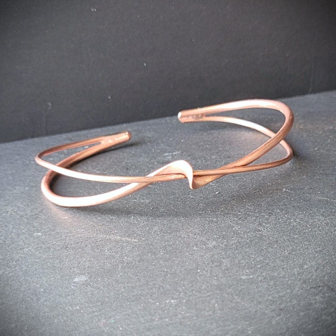 Twisted Cuff Bangle - Brass - Image 2
