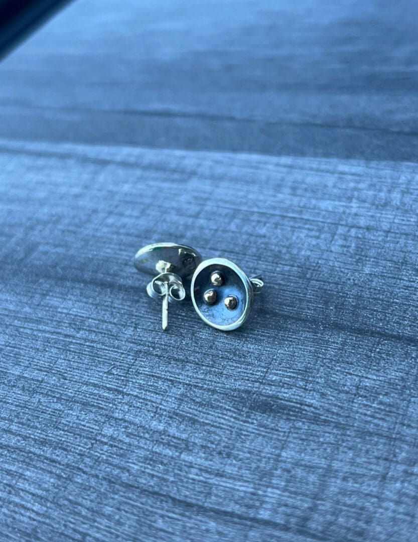 Silver and Gold Orbit Studs - Image 5
