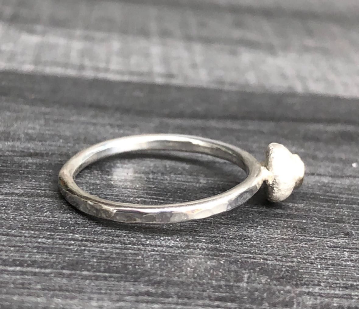 Gold Heart Pebble Ring - Image 8