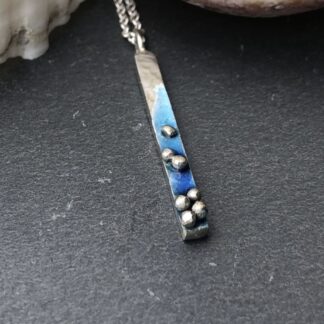 Enamel and Silver Bubbles Pendant