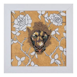 Original art painting lion head arts and crafts beadwork