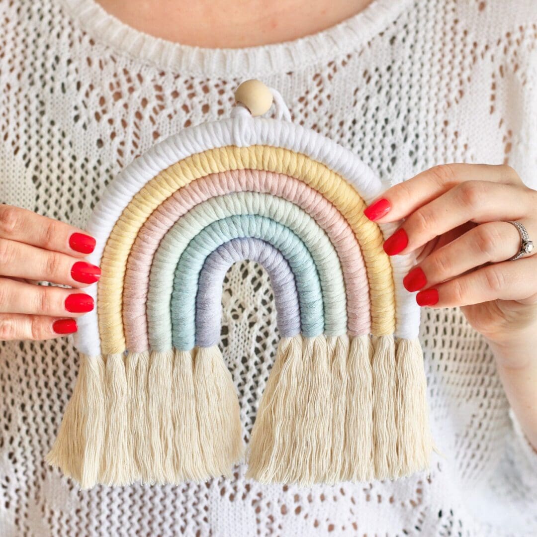 DIY Macrame Rainbow Kit, DIY Craft Kit, Beginner Craft Kit, New Mum Gift, Nursery Decor
