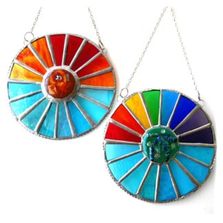Sea Colourwheel Suncatcher Stained Glass Rainbow or Sunset