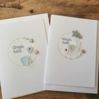 Sea Glass Gingle Bells Christmas Cards