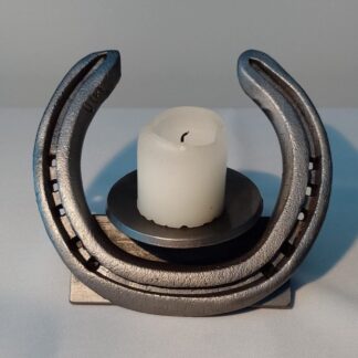 Hand Forged Horseshoe Candle Holder