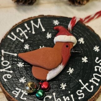 Wooden Hanging decorations with a Robin or a Seagull