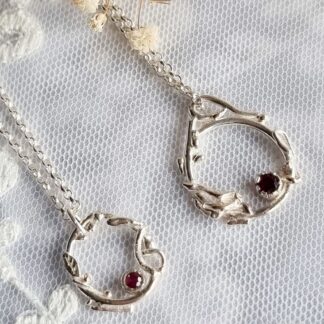 Handmade Silver Twig Loop Pendant