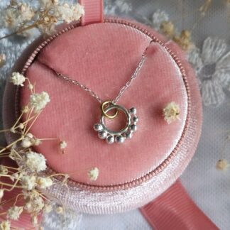 Handmade Silver Dainty Pendant "Sun"