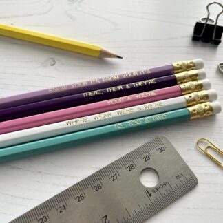 Grammar Pencils, Pencils for Language Lovers, English Teacher Pencils