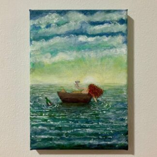Mermaid in boat Painting