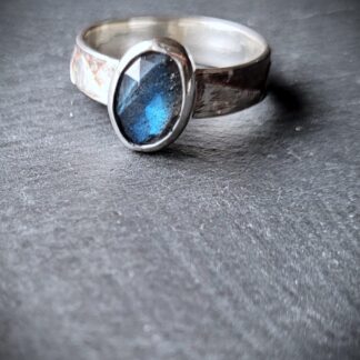 Northern Lights Labradorite Mountain Ring