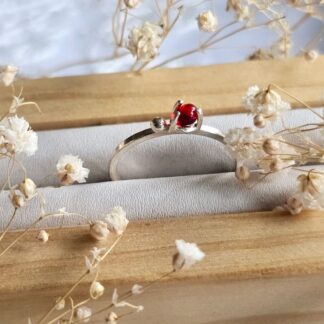 Handmade Silver Sea Glass Dainty Ring