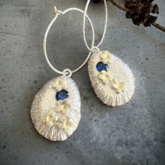 Aurora Statement Silver Hoop Earrings