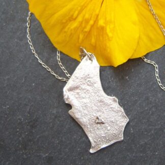 Abstract sterling silver pendant