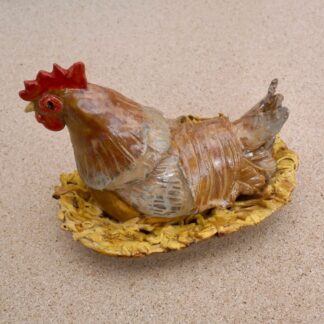 "Brown-hen-sculpture"