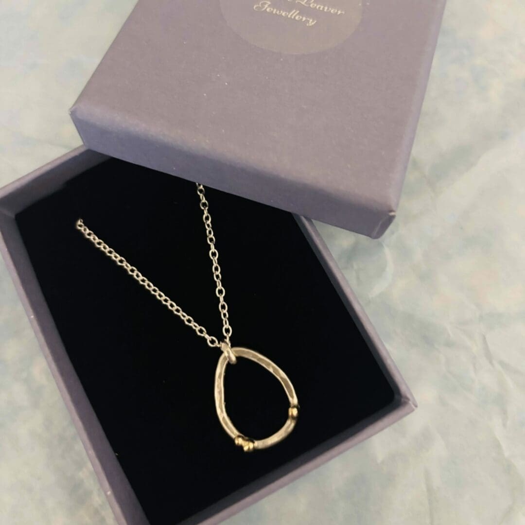 Gold Bubbles Freeform Pendant - Image 9