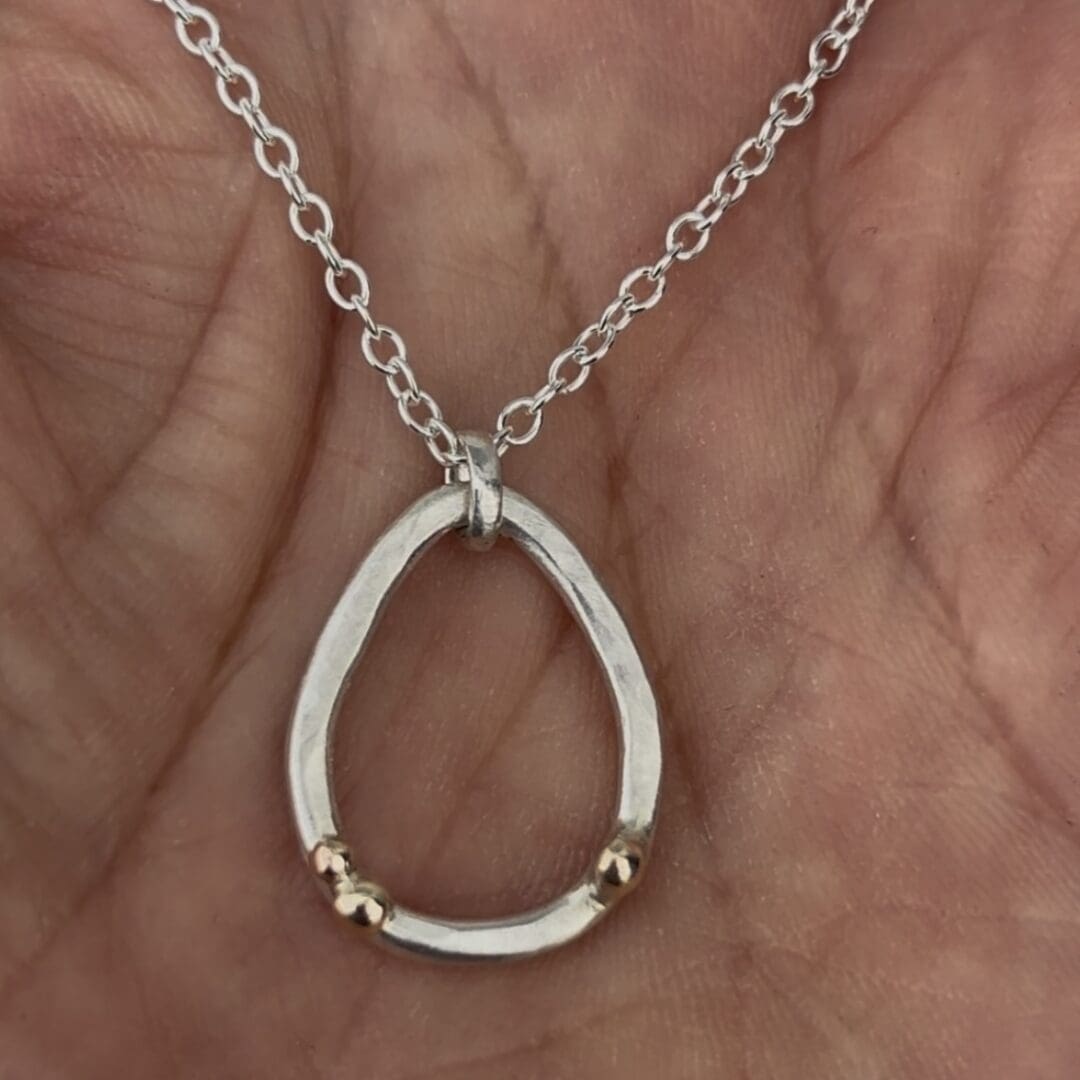 Gold Bubbles Freeform Pendant - Image 8