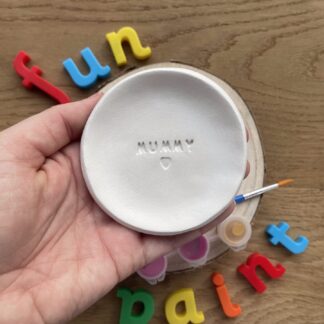 Mummy paint your own trinket dish