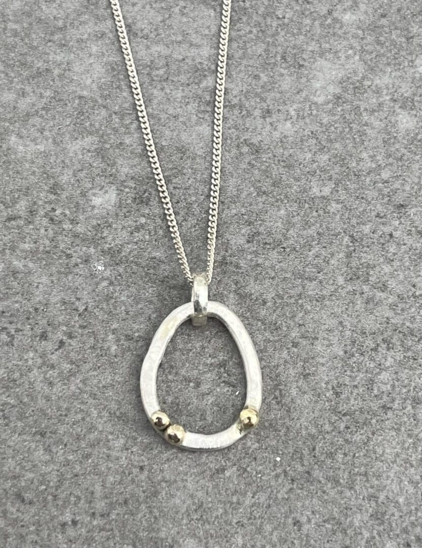 Gold Bubbles Freeform Pendant - Image 2