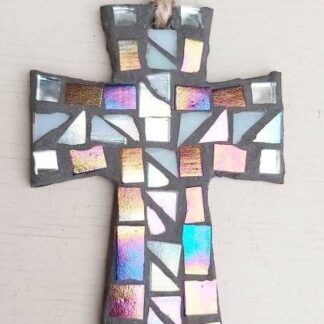 Mosaic Celtic Cross Decoration Kit: DIY /Make Your Own, Party Favour, Easter Gift, Craft, Family Activity, Mosaic Present