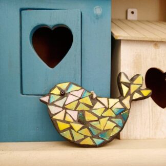 Greenfinch - Bird Mosaic DIY decoration Kit, Make Your Own, Party Favour, Gift, Craft, Family Activity, Mosaic Present, Easter Gift