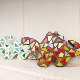Dinosaur Stegasauraus Diplodocus Mosaic Decoration Kit : DIY /Make Your Own, Party Favour, Gift, Craft, Family Activity, Mosaic Present.