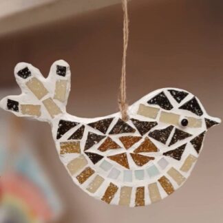 Wren - Bird Mosaic Decoration Kit DIY /Make Your Own, Party Favour, Gift, Craft, Family Activity, Mosaic Present,
