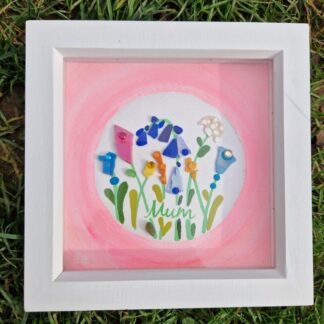 Beach Clean Mum Floral Framed Picture