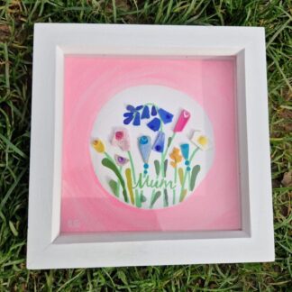 Beach Clean Mum Floral Framed Picture