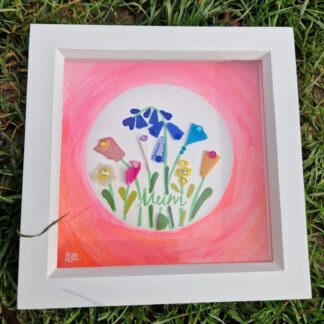 Beach Clean Mum Floral Framed Picture