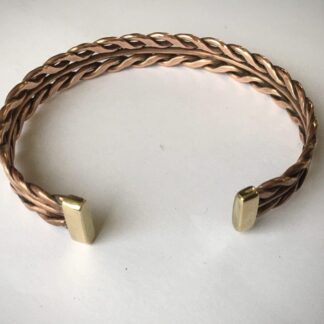 Copper and brass bangle