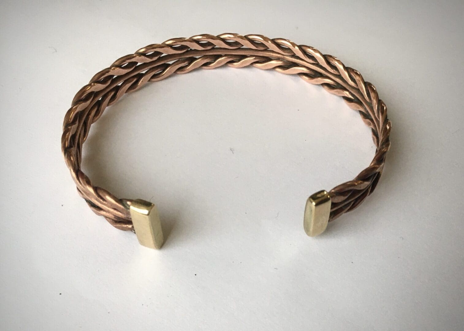 Copper and brass bangle
