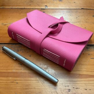 A7 Faux Leather Wrap Journal with plain paper