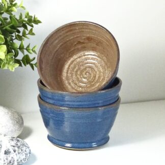 Handmade_Ceramic_Medium_Bowls_Blue_Brown_lotr_UK
