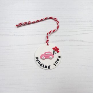 Sending love car and balloons hanging decoration OR Magnet, Valentine's gift