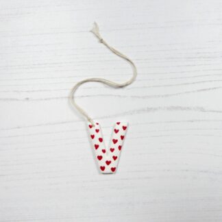Hearts personalised Initial decoration, Valentine's day