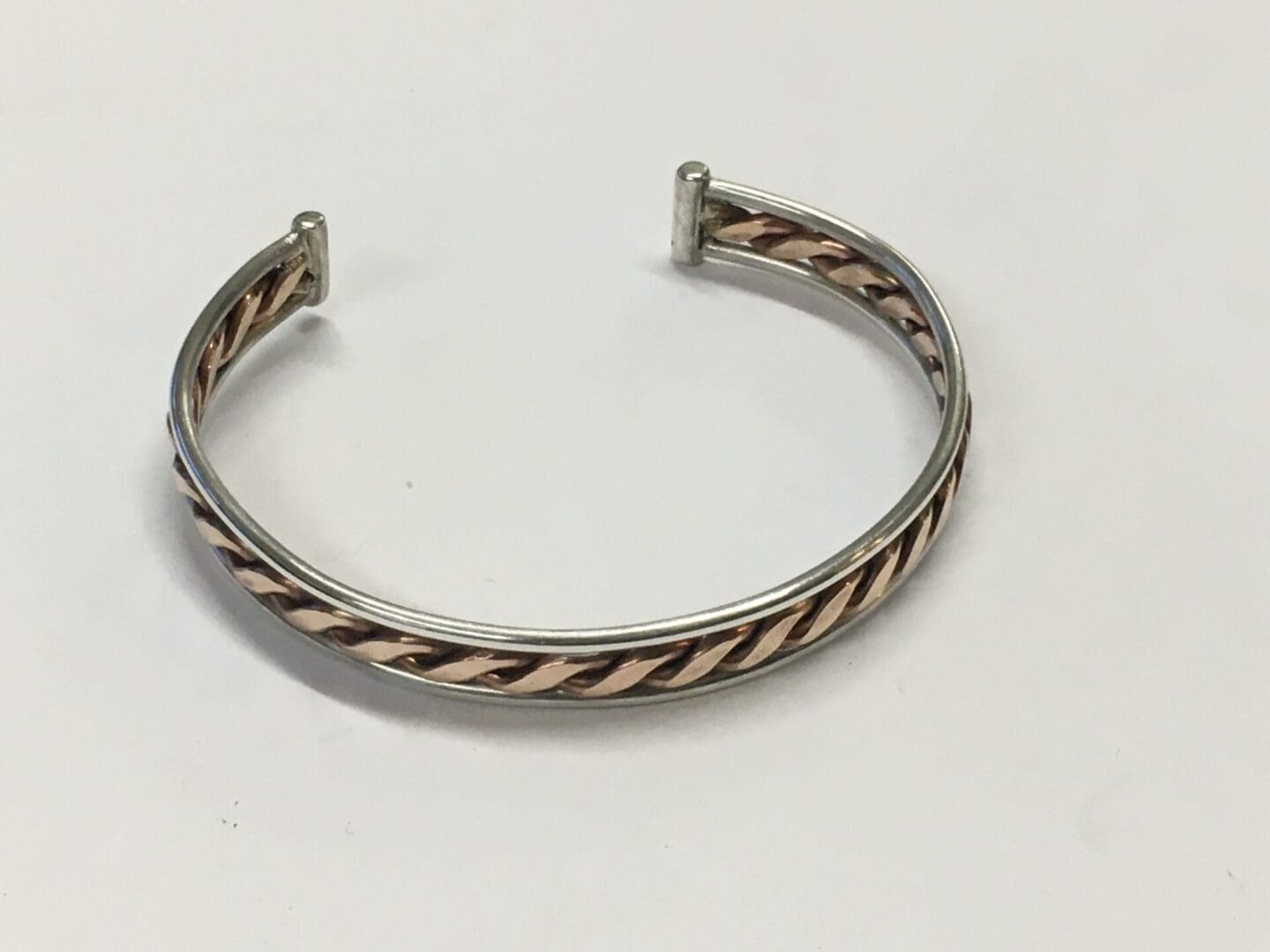 Silver And Bronze Bangle - Image 2