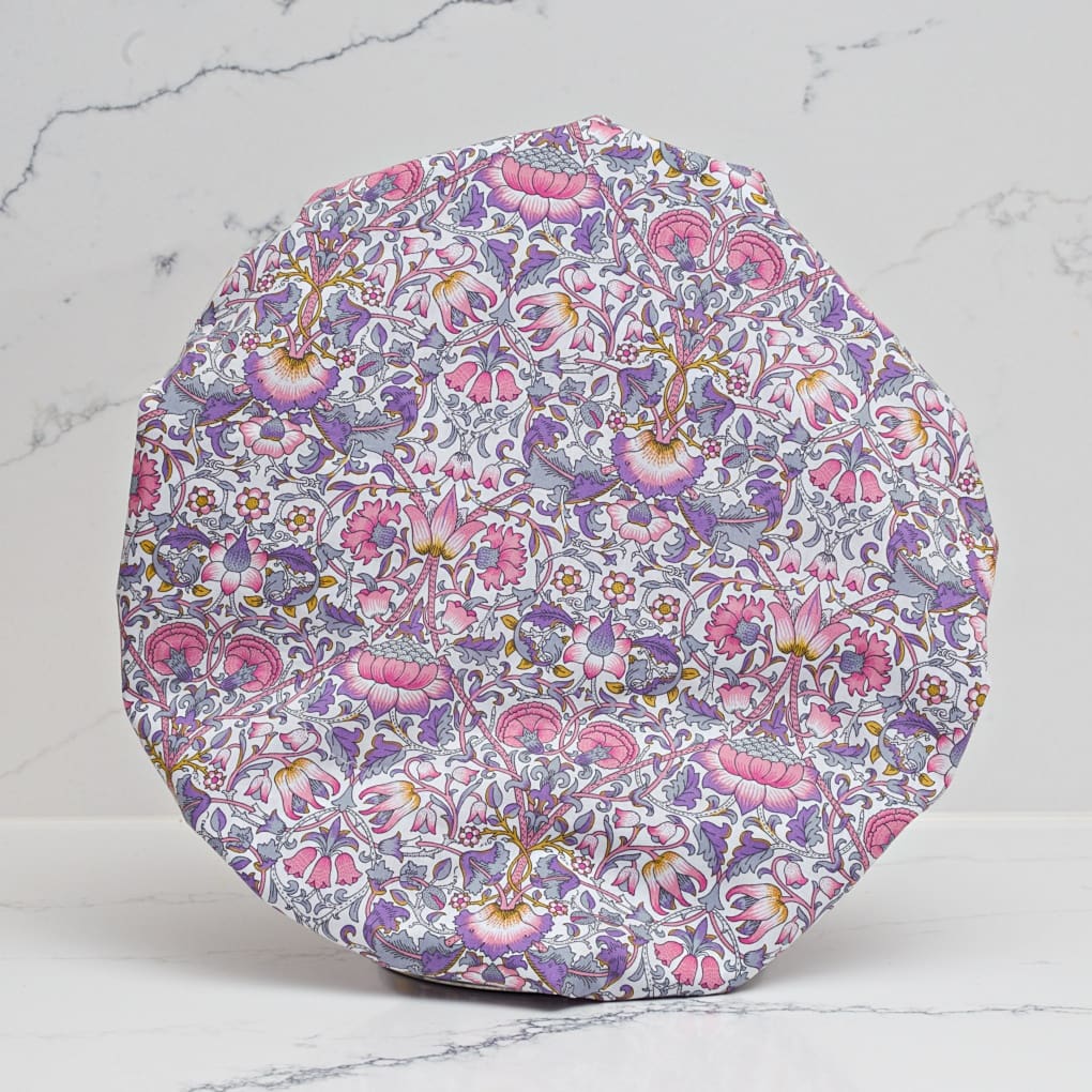 Liberty Print Pink and Mauve Luxury Shower Cap