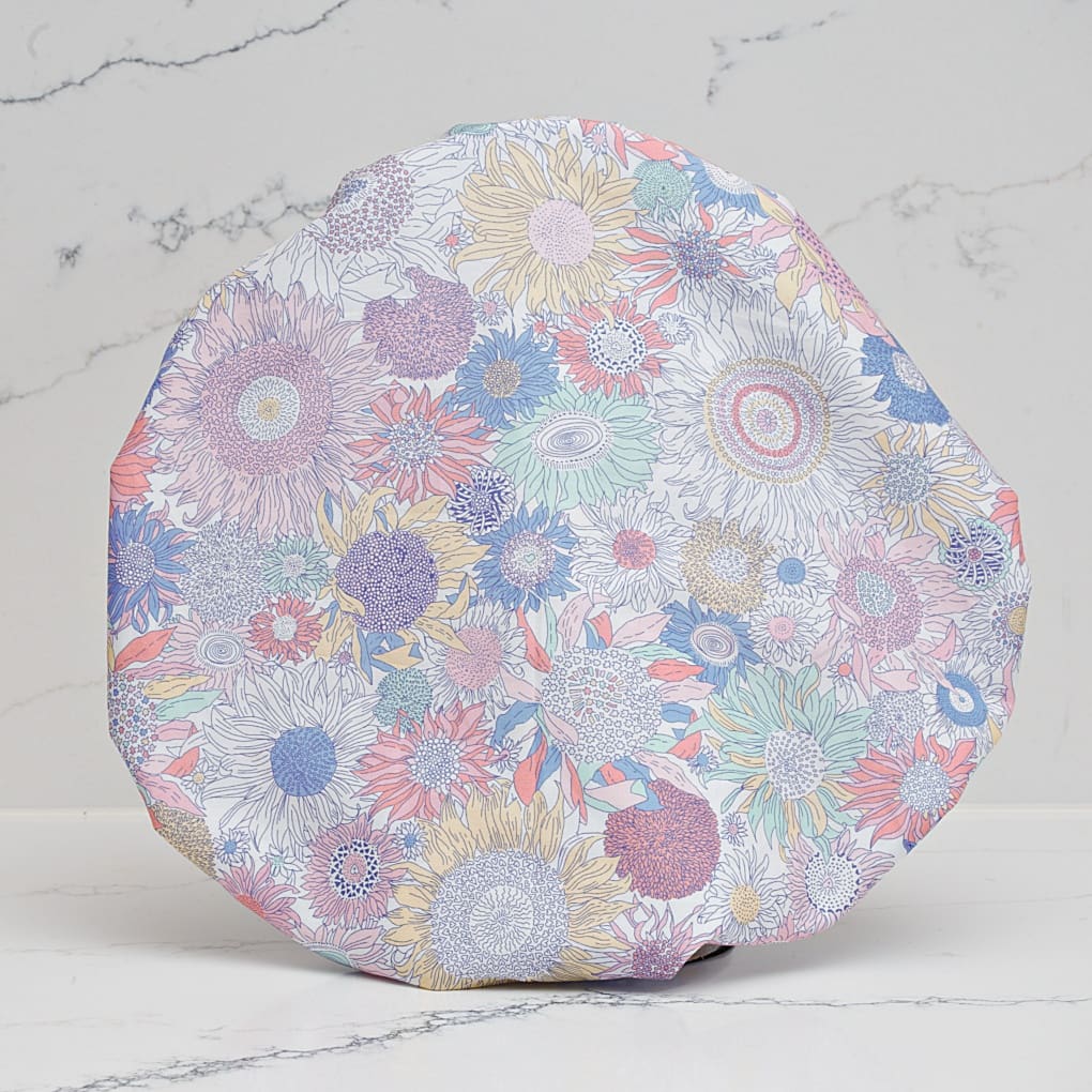 Liberty Print Pastel Flowers Luxury Shower Cap