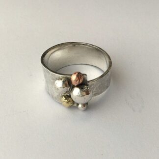 Sterling Silver Tapered Pebble Ring