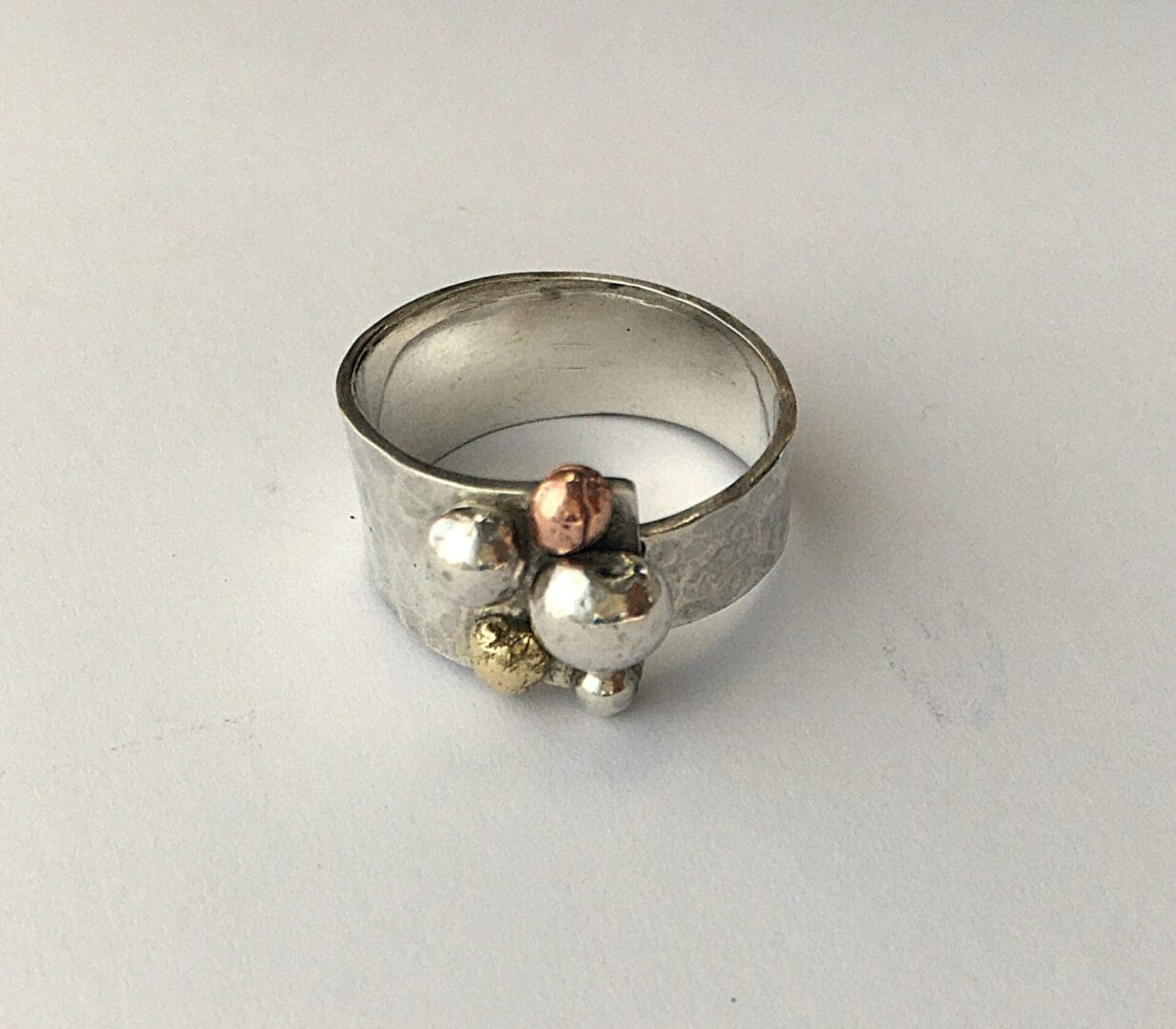 Sterling Silver Tapered Pebble Ring