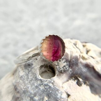 Rainbow Fluorite Gemstone 925 Sterling Silver Ring 2