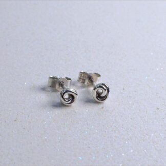 sterling silver knot stud earrings