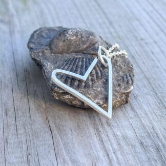 Sterling silver heart pendant