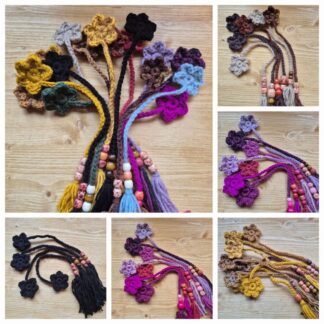 beaded boho crocheted bookmarks