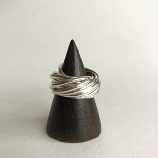 Solid Sterling Silver 14-Band Rolling Ring - Chunky Silver Ring - Russian Wedding Ring - Statement Ring - Interlocking Ring